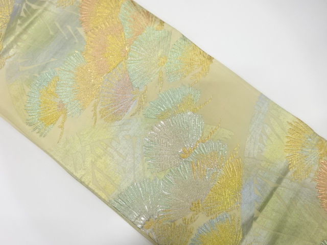 JAPANESE KIMONO / ANTIQUE FUKURO OBI / SILK / WOVEN JAPANESE LARCH